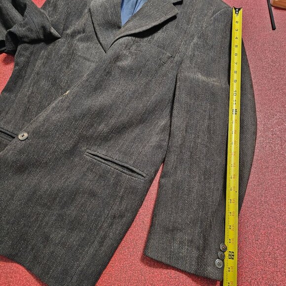 Hugo Boss Neiman Marcus Wool Blazer 46R Brown Ventless Office Quiet Luxury USA - Picture 14 of 15